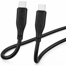 Volkano Nova Series USB C to USB C 100W 1.2m TPE cable-Black