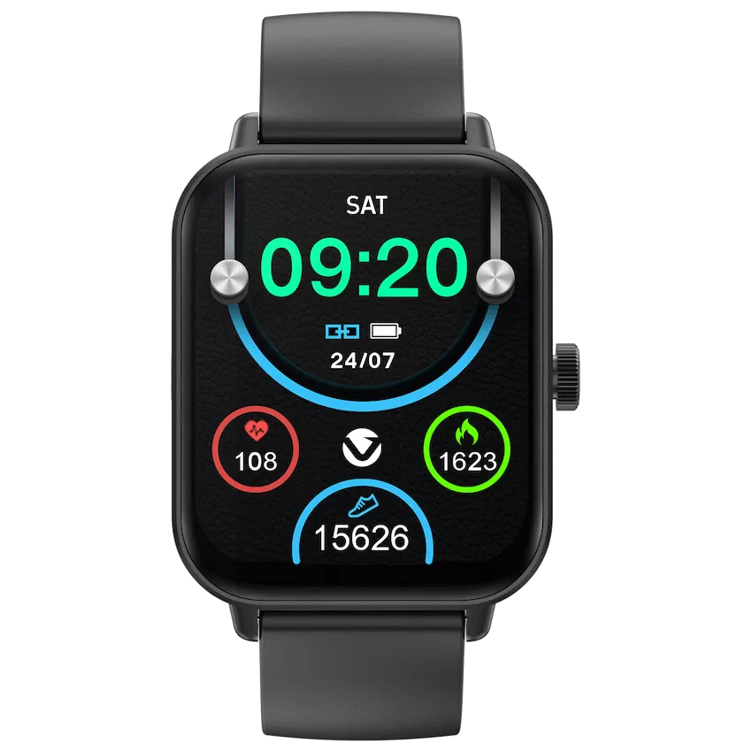 Volkano Chroma Series Smartwatch with Black Strap