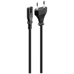 Volkano Presto Series Power Cable 2-Pin Figure 8 to Type-C Euro 1.2m 5a - Black