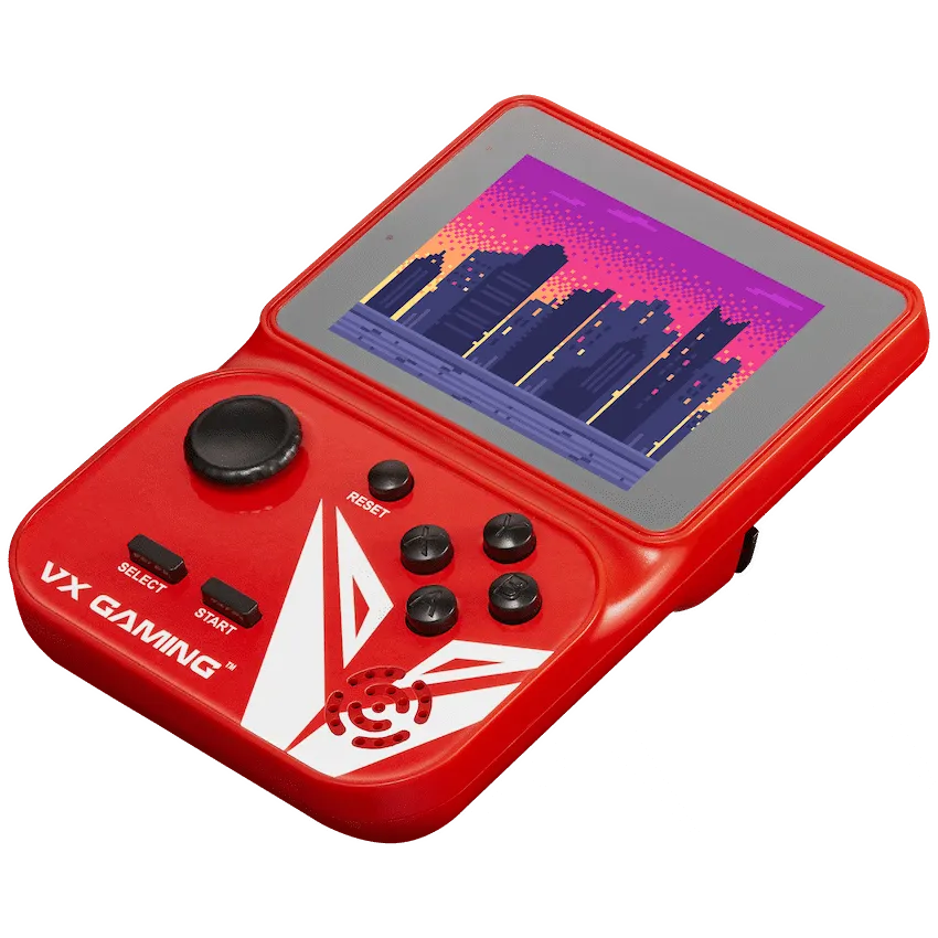 VX Gaming Nostalgia Series Handheld Retro Game Station with 4gb Micro SD - Red
