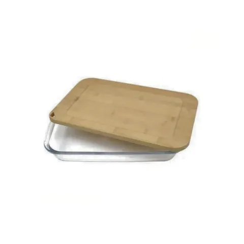 Funkilines Aqua 1L Baking Tray With Bamboo Lid 12097 Bamboo Lid