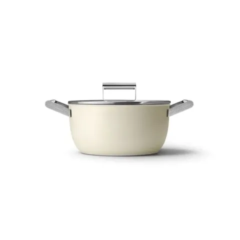 Smeg 24cm Cream Casserole CKFC2411CRM