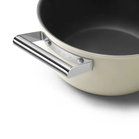 Smeg 24cm Cream Casserole handle