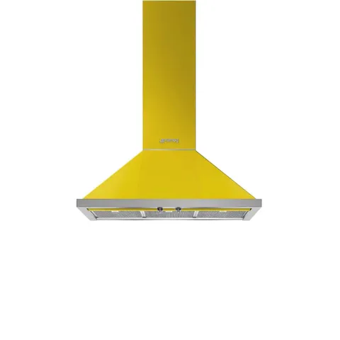 Smeg 90cm Portofino Wall Cooker Hood KPF9YW - Yellow