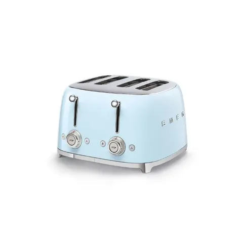 Smeg 4 Slice Blue Square Toaster TSF03PBSA
