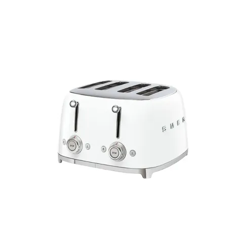 Smeg 4 Slice White Square Toaster TSF03WHSA