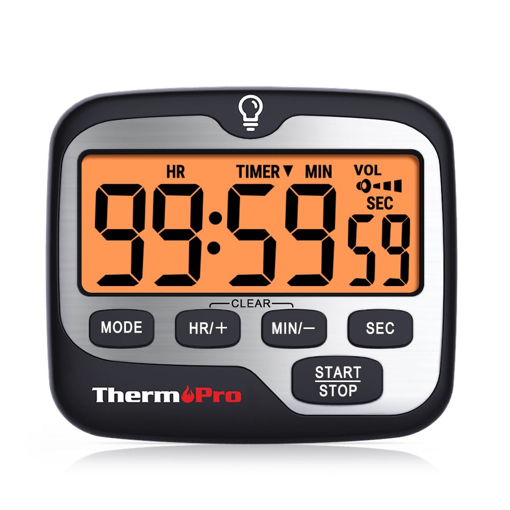 ThermoPro Digital Kitchen Timer with Touchable Backlight & Count up
