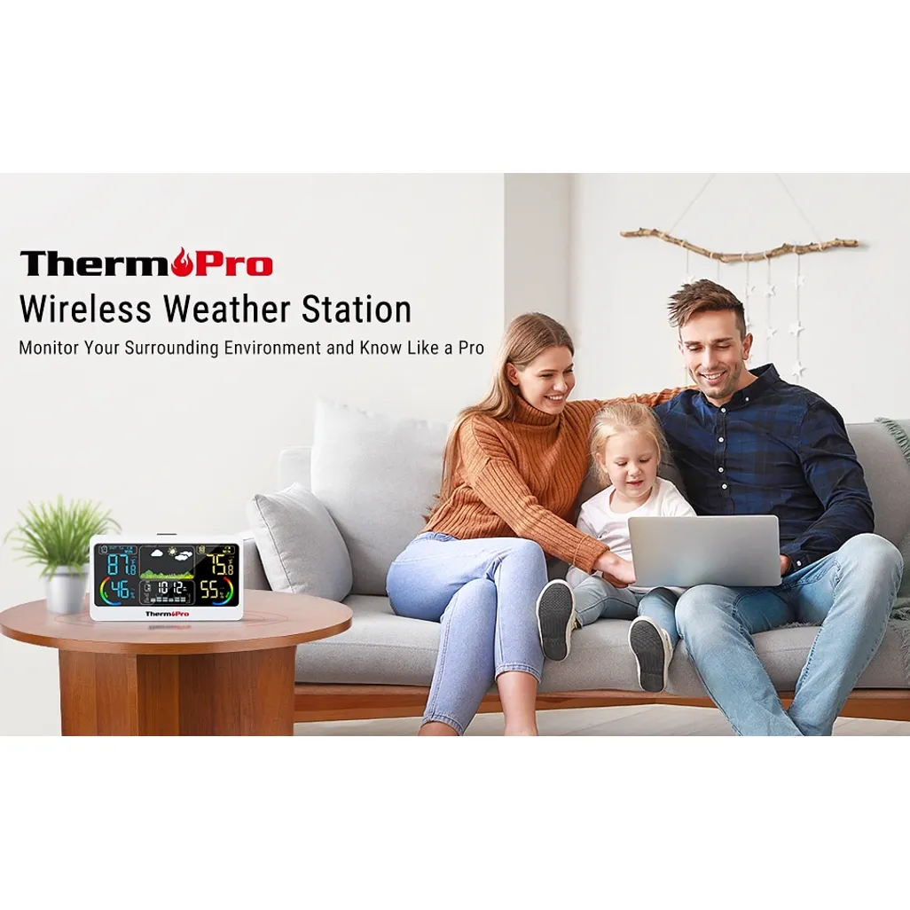 ThermoPro TP68B 500ft Weather Station Thermometer Indoor Outdoor