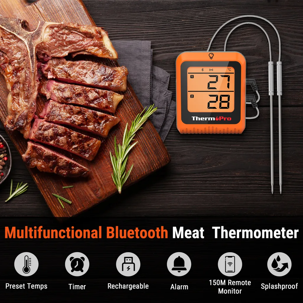 ThermoPro TP920 150M Wireless Meat Thermometer Kitchen Cooking Oven BBQ  Digital Thermometer With Dual Probe For Grilling