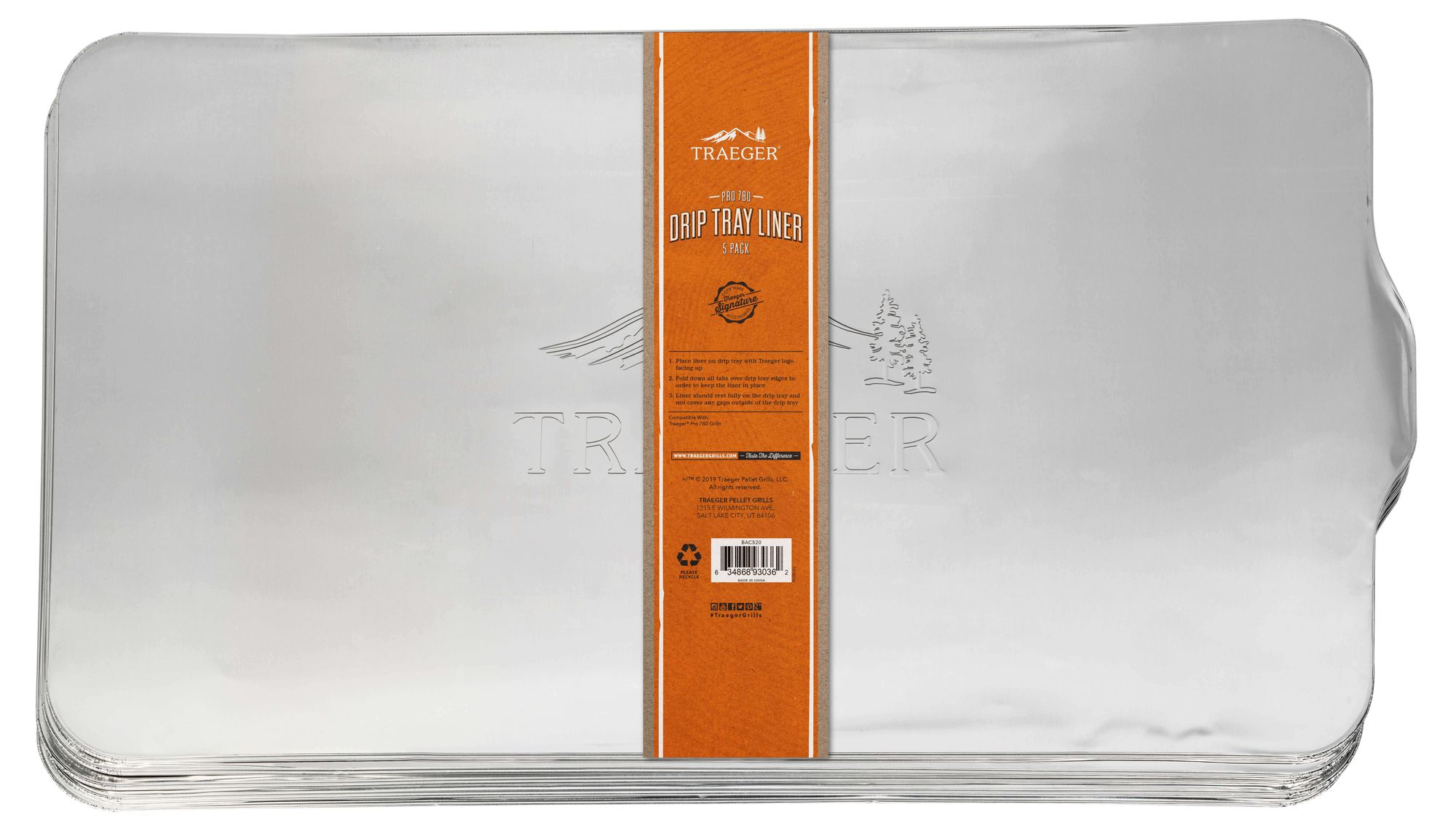 TRAEGER DRIP TRAY LINER 5 PACKPRO 780 Traeger