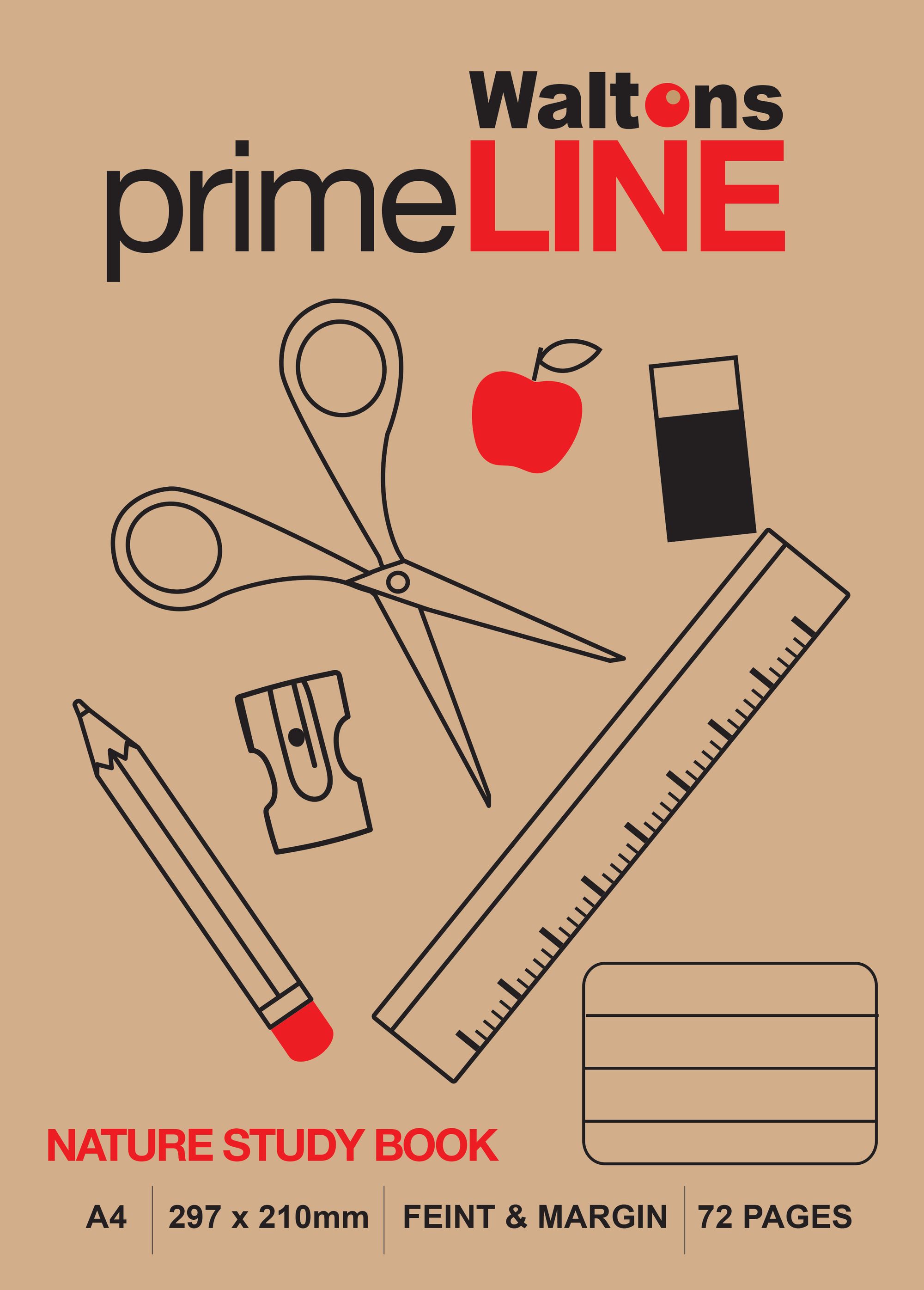 Waltons Primeline Soft Cover Nature Study A4 72 Pg Feint Ruled Waltons Back To School