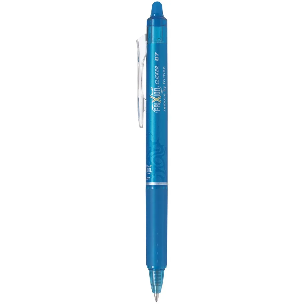 Pilot Frixion Clicker 0.7mm Rollerball Pen Light Blue Waltons