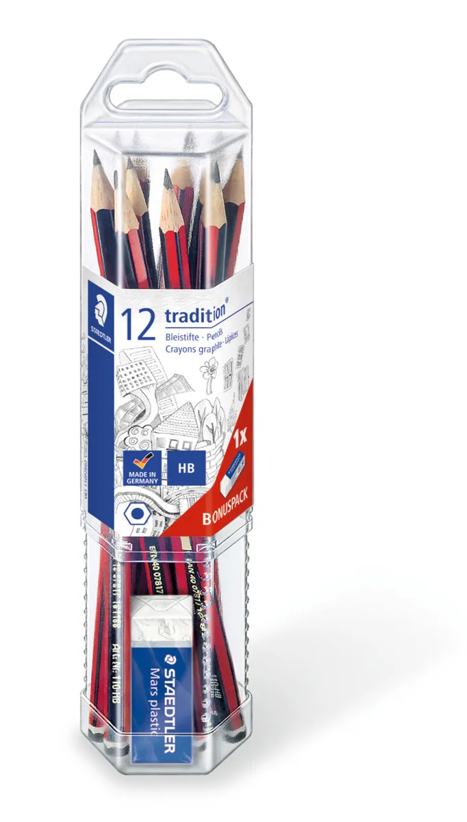 Staedtler Tradition HB 110 Pencils Set Of 12 With Free Staedtle ...