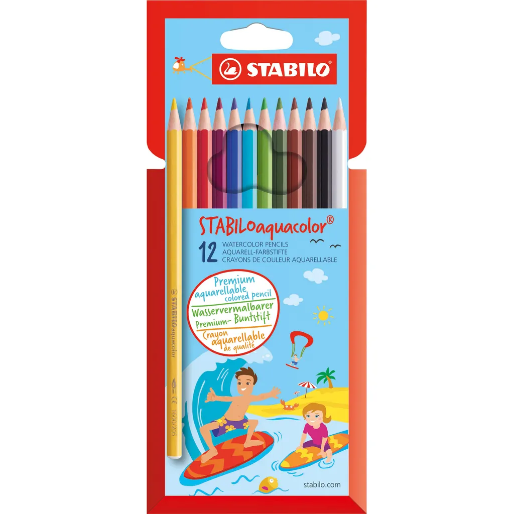 Stabilo Aquacolour Water Soluble Pencil Crayons Waltons