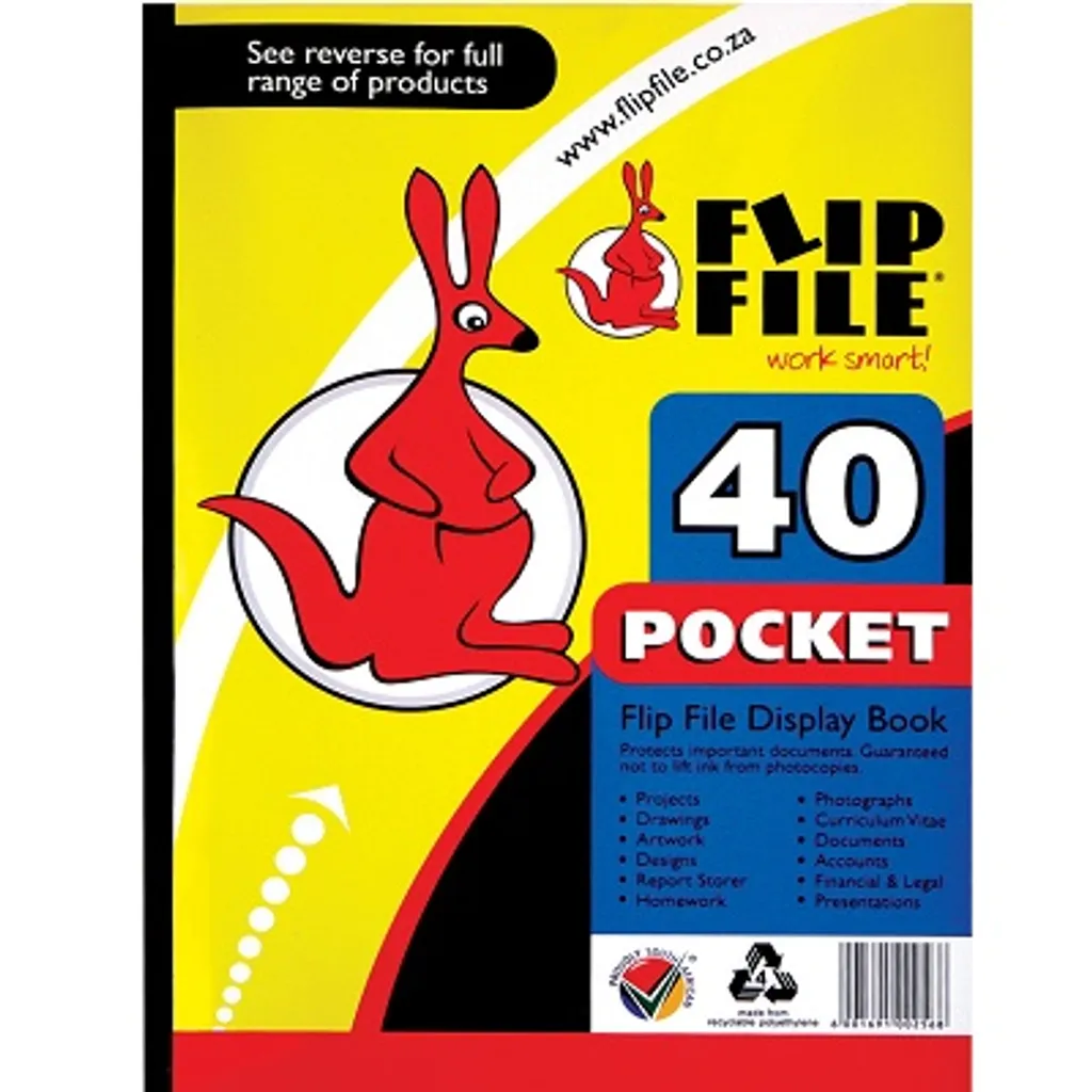 Flip File Display Book A4 40 Pocket Waltons
