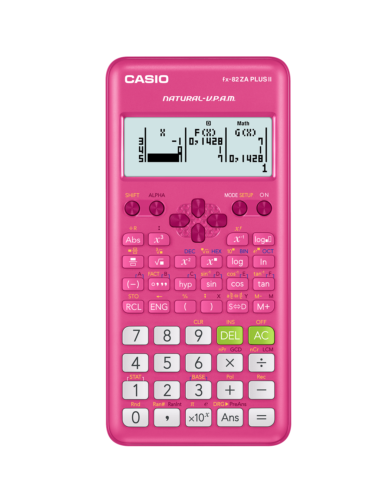Casio FX82ZA Plus Scientific Calculator Pink Bidvest Waltons Back