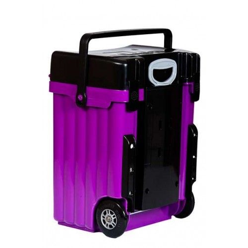 Cadii School Trolley Bag Purple & Black Ref B63 Bidvest Waltons