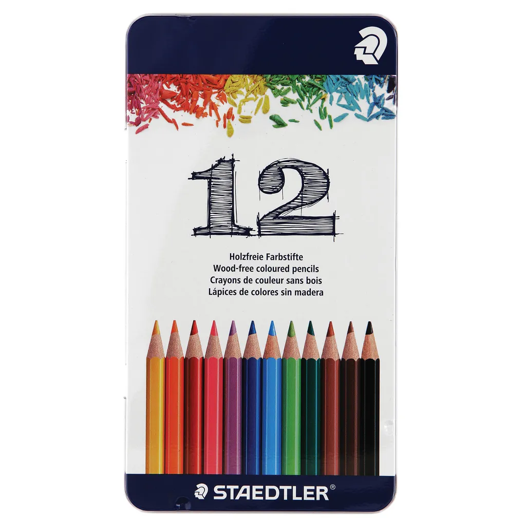 Staedtler WoodFree Colour Pencils Set Of 12 In Tin Waltons