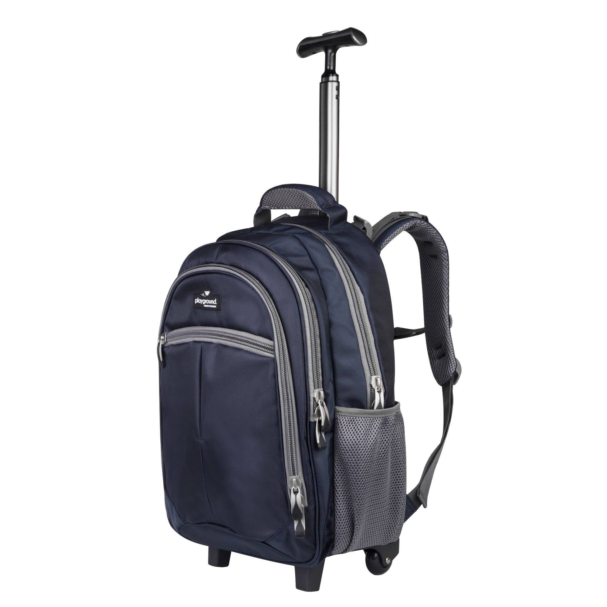Volkano Orthopaedic Trolley Backpack Navy Blue + Grey 37 Litre Bidvest Waltons Back To School