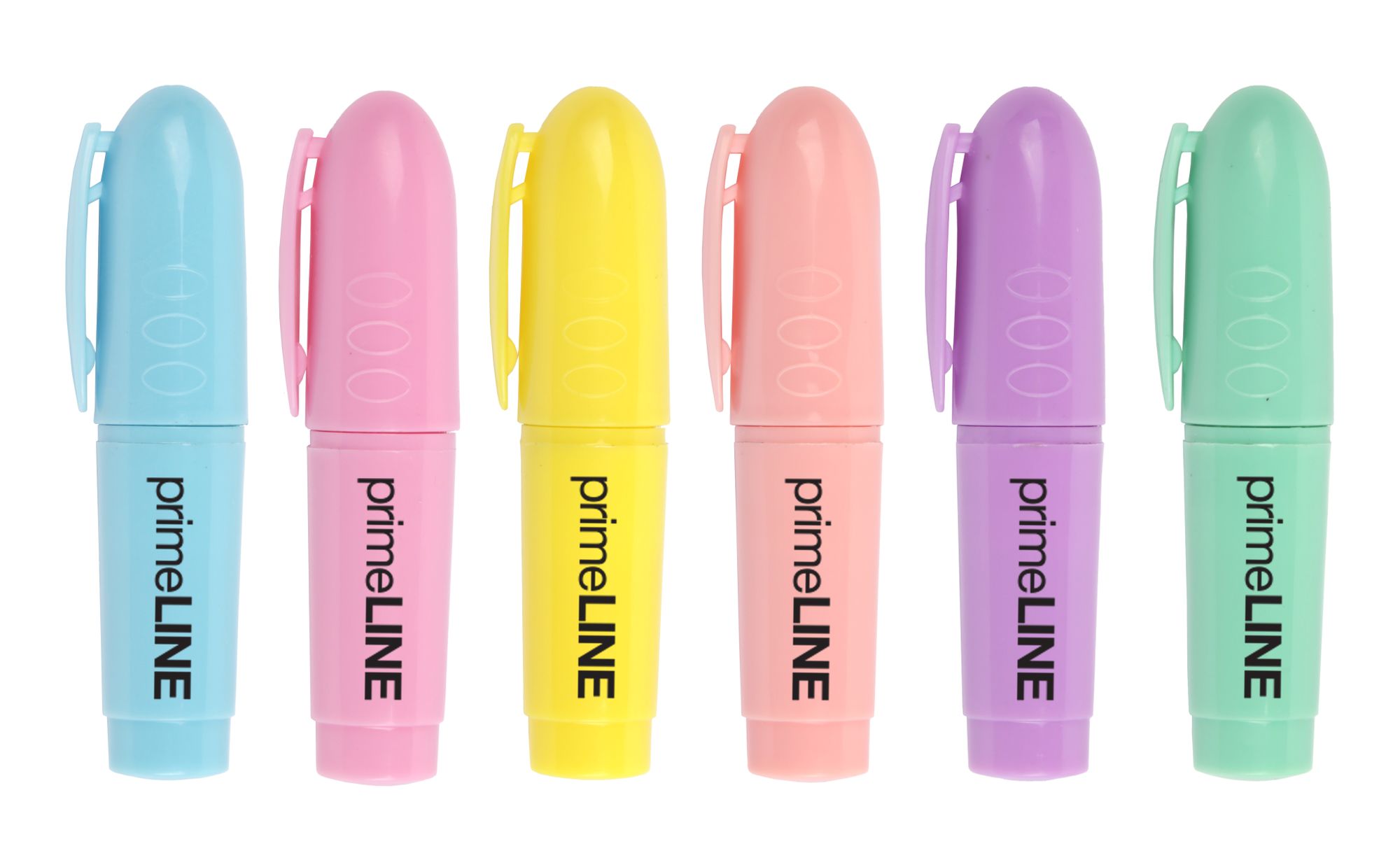 Waltons Primeline Mini Pastel Highlighter in Wallet Assorted (Set 6