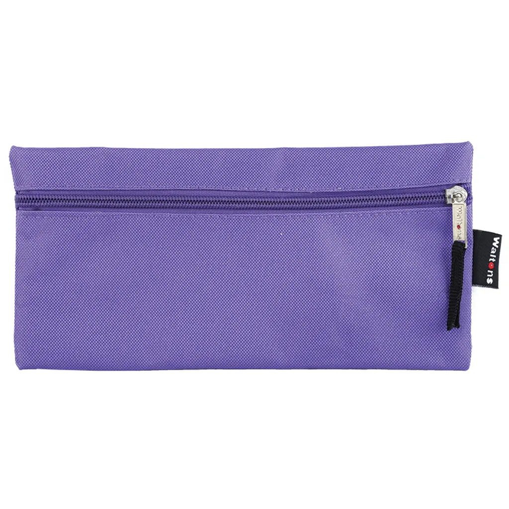 Waltons Primeline Pencil Bag 24.5cm Purple Waltons