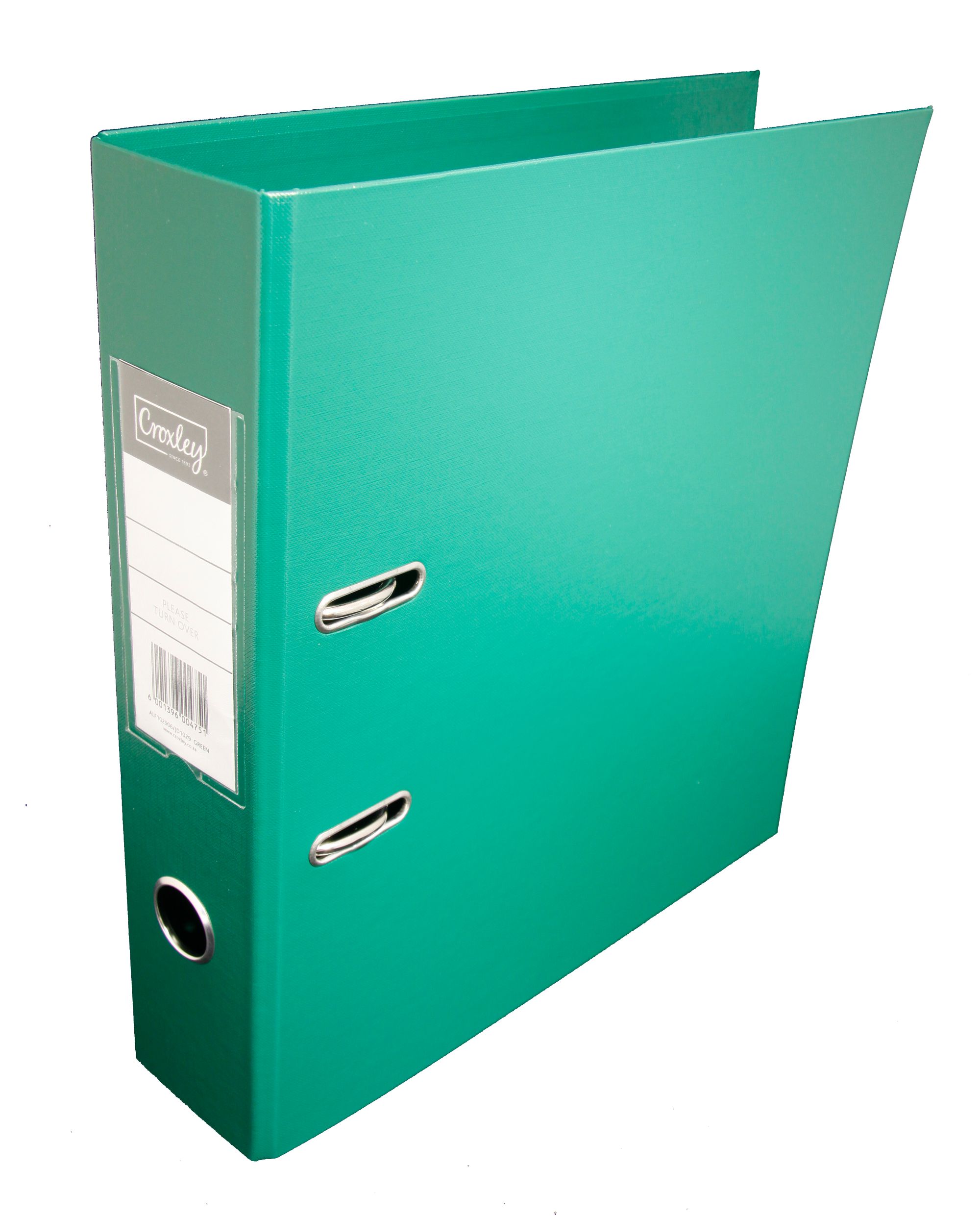 A4 Croxley Polypropylene Lever Arch File Green Bidvest Waltons Back