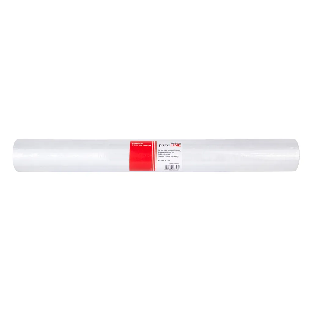 Waltons PrimeLine 10m SelfAdheisve Clear Bookcover Waltons Back To
