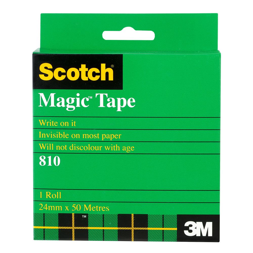 3M scotch magic tape 24mm x 50m large core 810 (Per 1) | Waltons