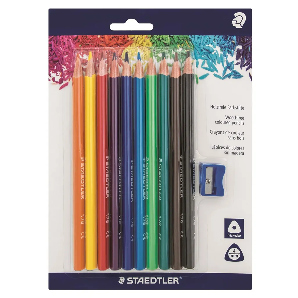 Staedtler Noris Triplus Beginners Coloured Pencils Set Of 10