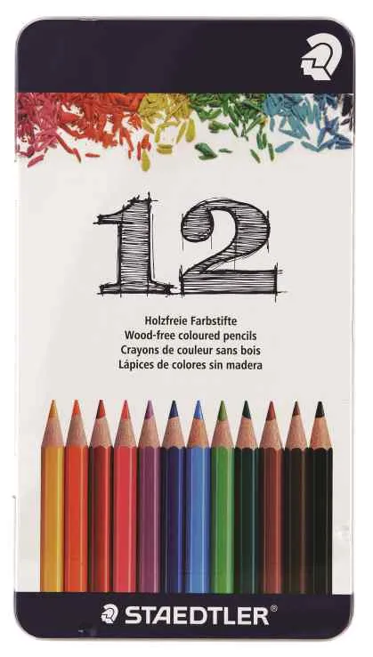 Staedtler Wood-Free Coloured Pencils 12 Pack