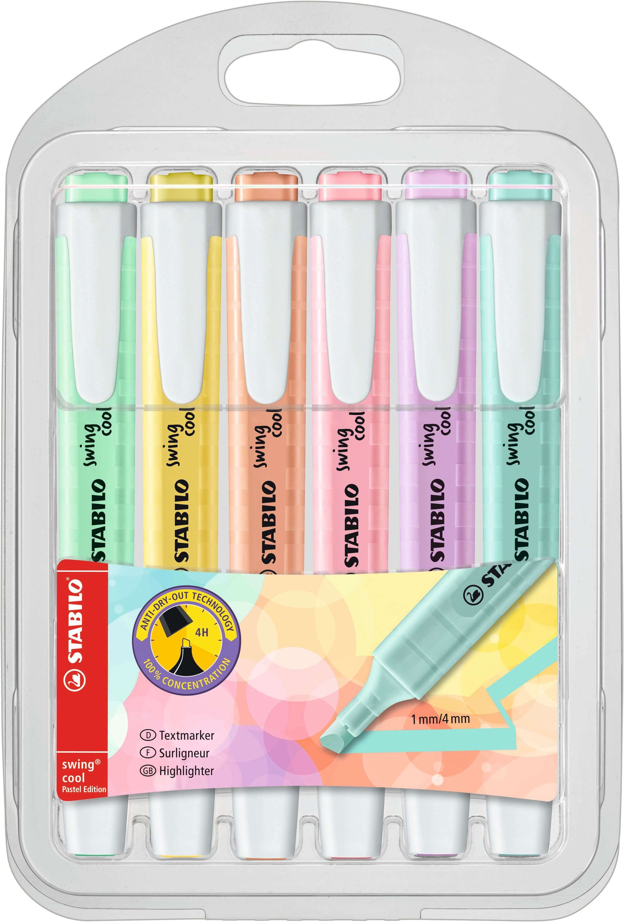 Stabilo Swing Cool Pastel Highlighters Set of 6 Waltons