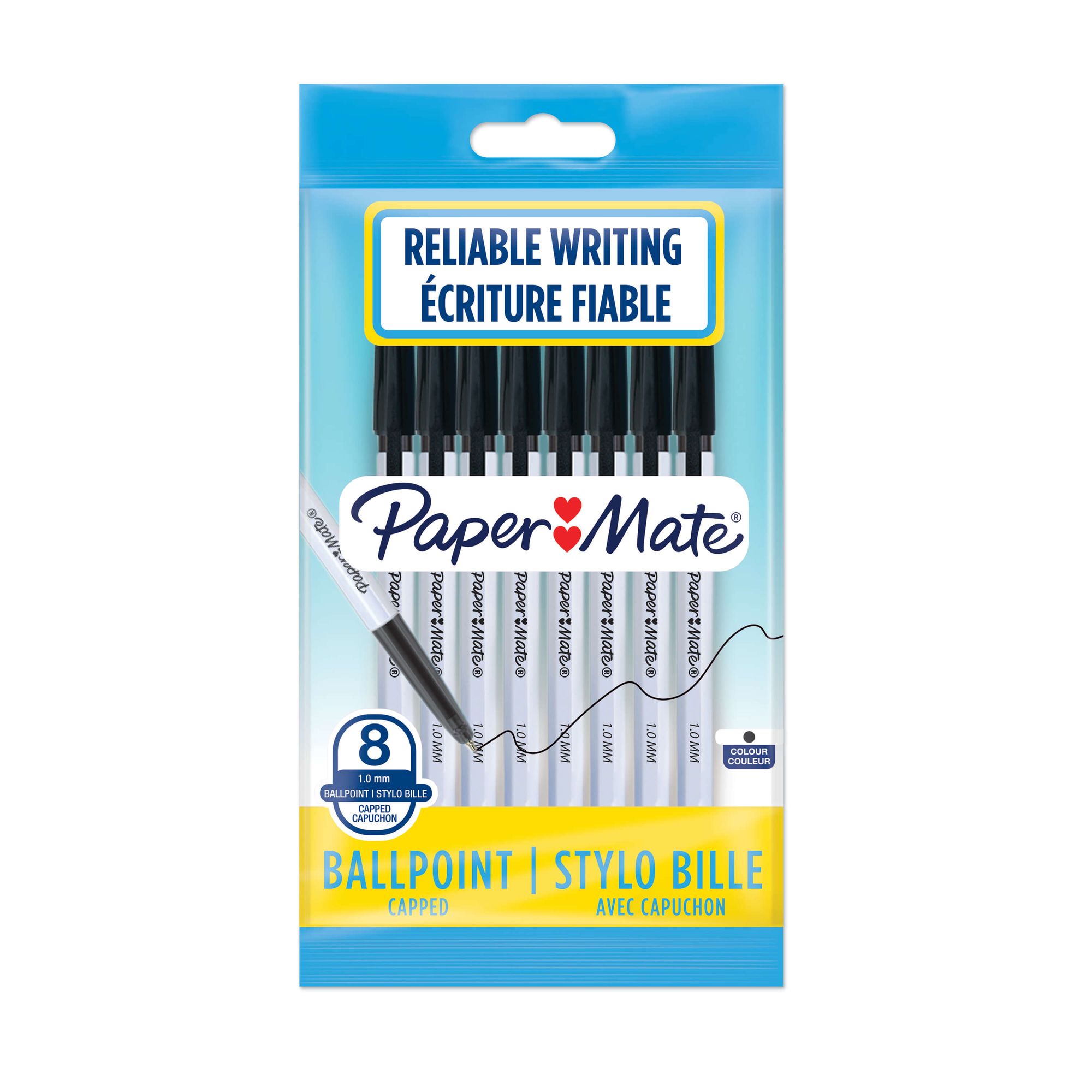 Papermate 045 Capped Ballpoint Pen 1.0mm NS2084 (Pack 8) Waltons