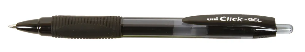 Uniball uniclick retractable ballpoint pen colour barrel liquid