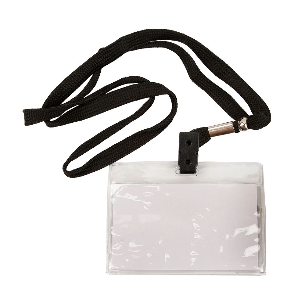 Waltons Primeline Lanyard Card Holder With Cord And Clip 