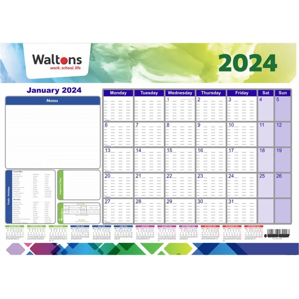 Desk Calendar Blotter SAD576BC | Waltons