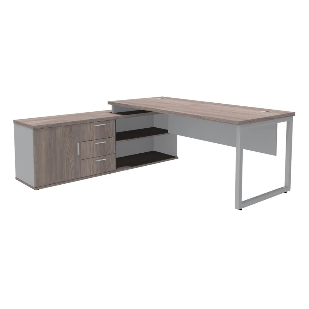 Viking Executive Desk Mondego Elm/Folkstone Grey 721201004 (Each