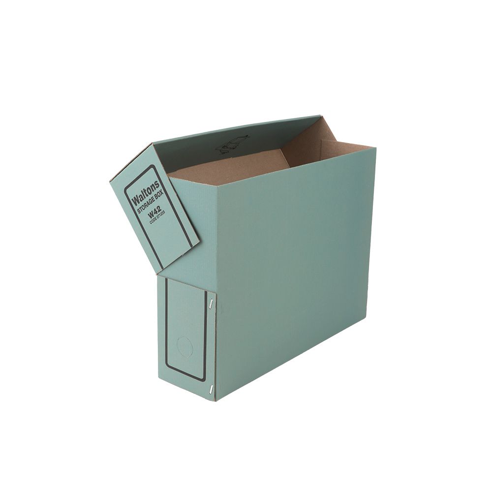 Waltons Corrugated file storage box transfer case collapsible 105mm x