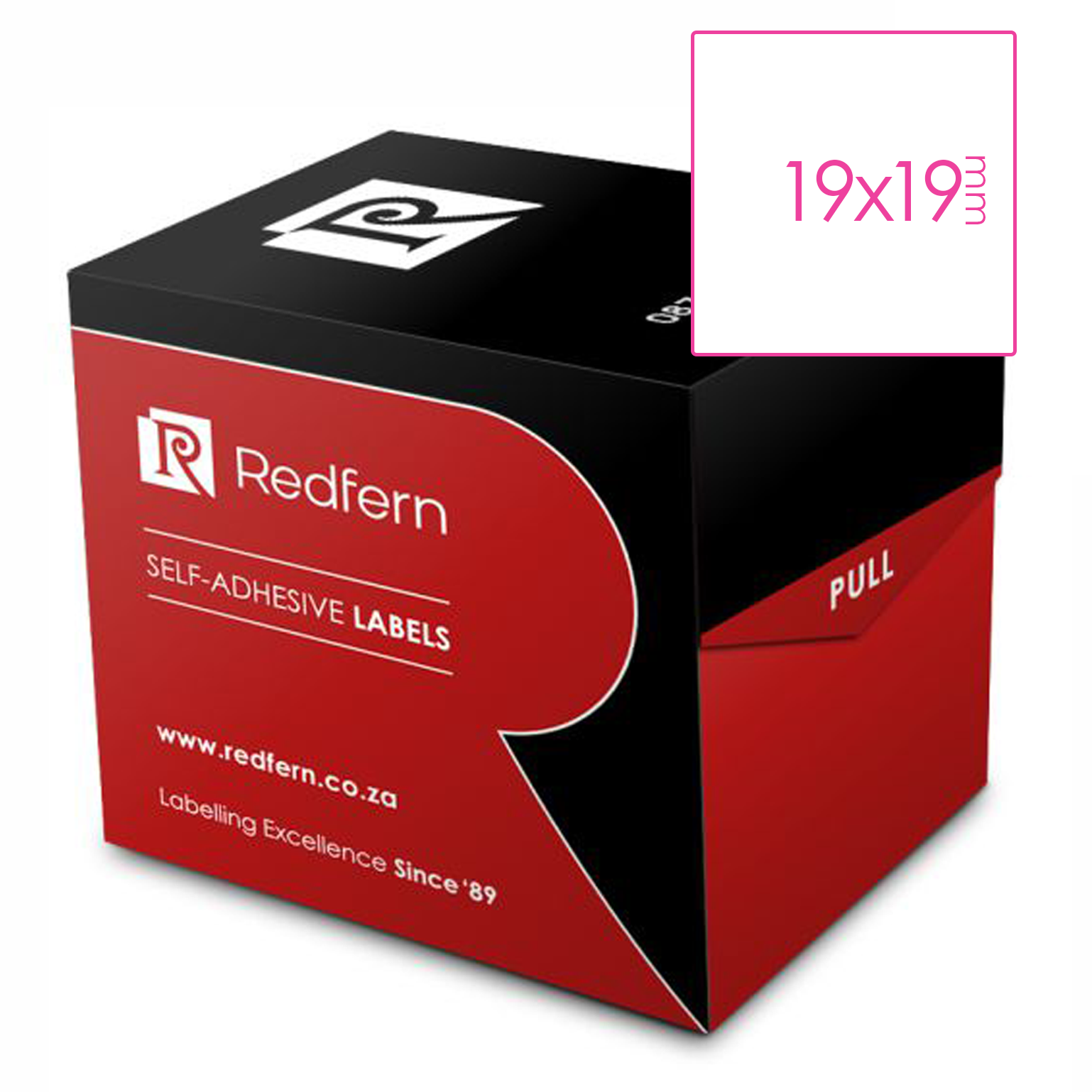 White Self Adhesive Square Labels 19mm x 19mm W299 Waltons