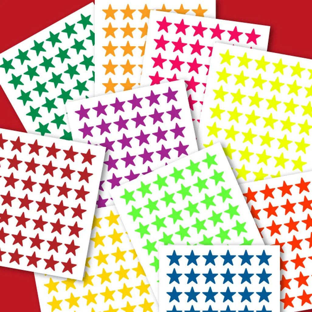 Redfern stars colour coded self adhesive labels roll form ...