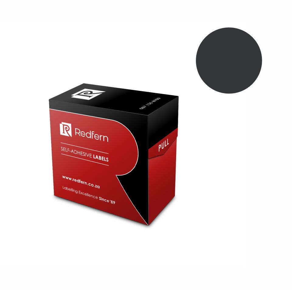 Redfern round colour coded self adhesive labels roll form 19mm box 250