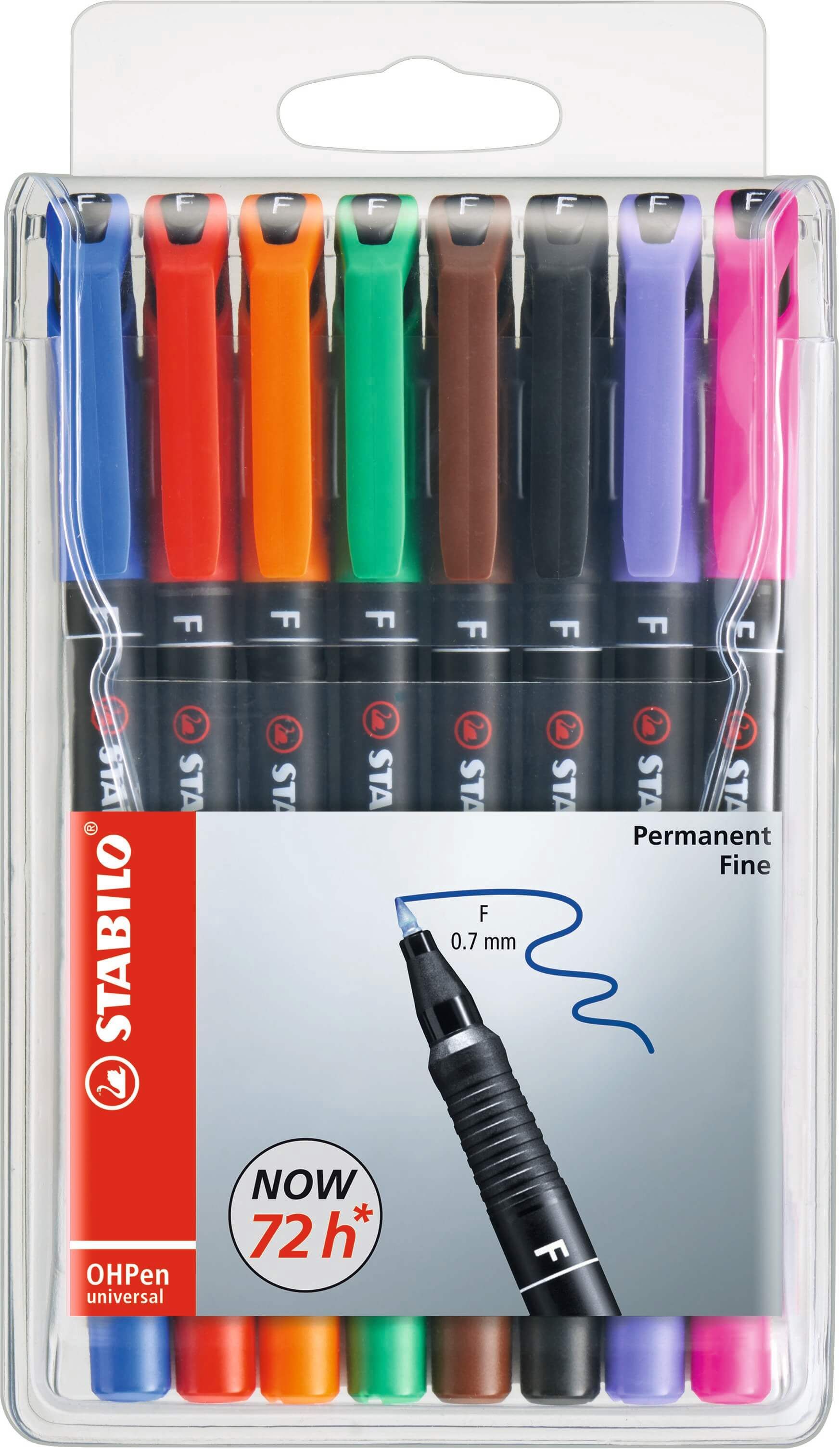 Stabilo 8428 OHP Markers Fine Permanent (Set 8) Waltons