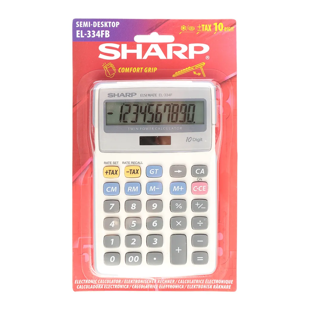 Sharp kick stand 10 digit calculator EL-334/EL1334 (Per 1)