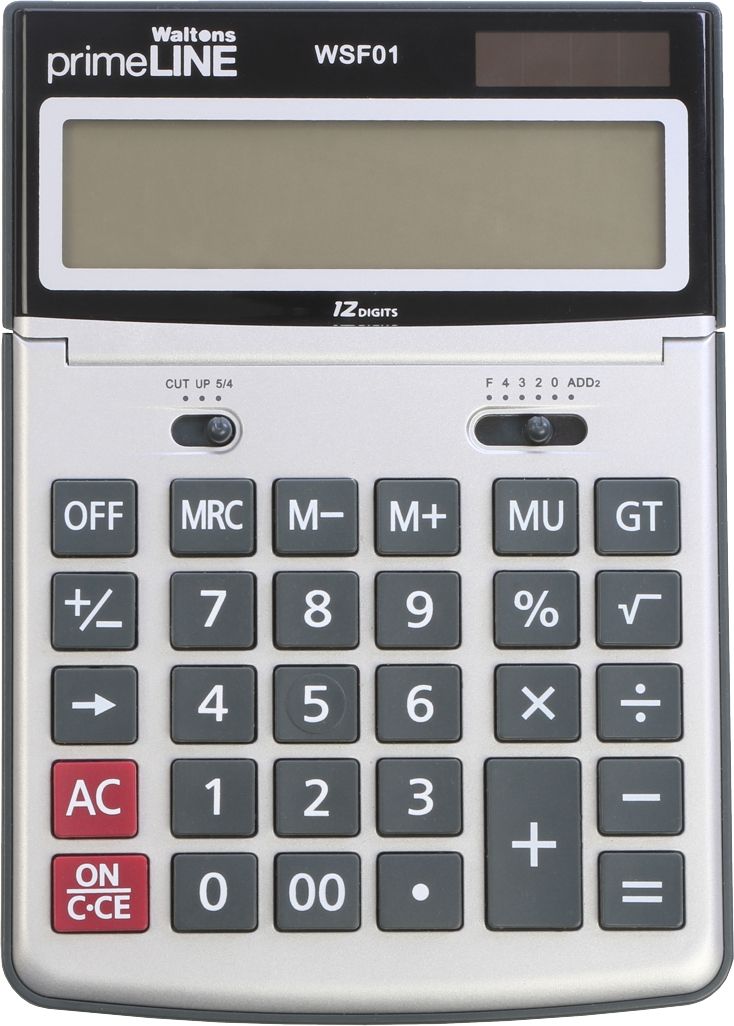 Waltons PrimeLine Large Calculator desktop 12digit Waltons