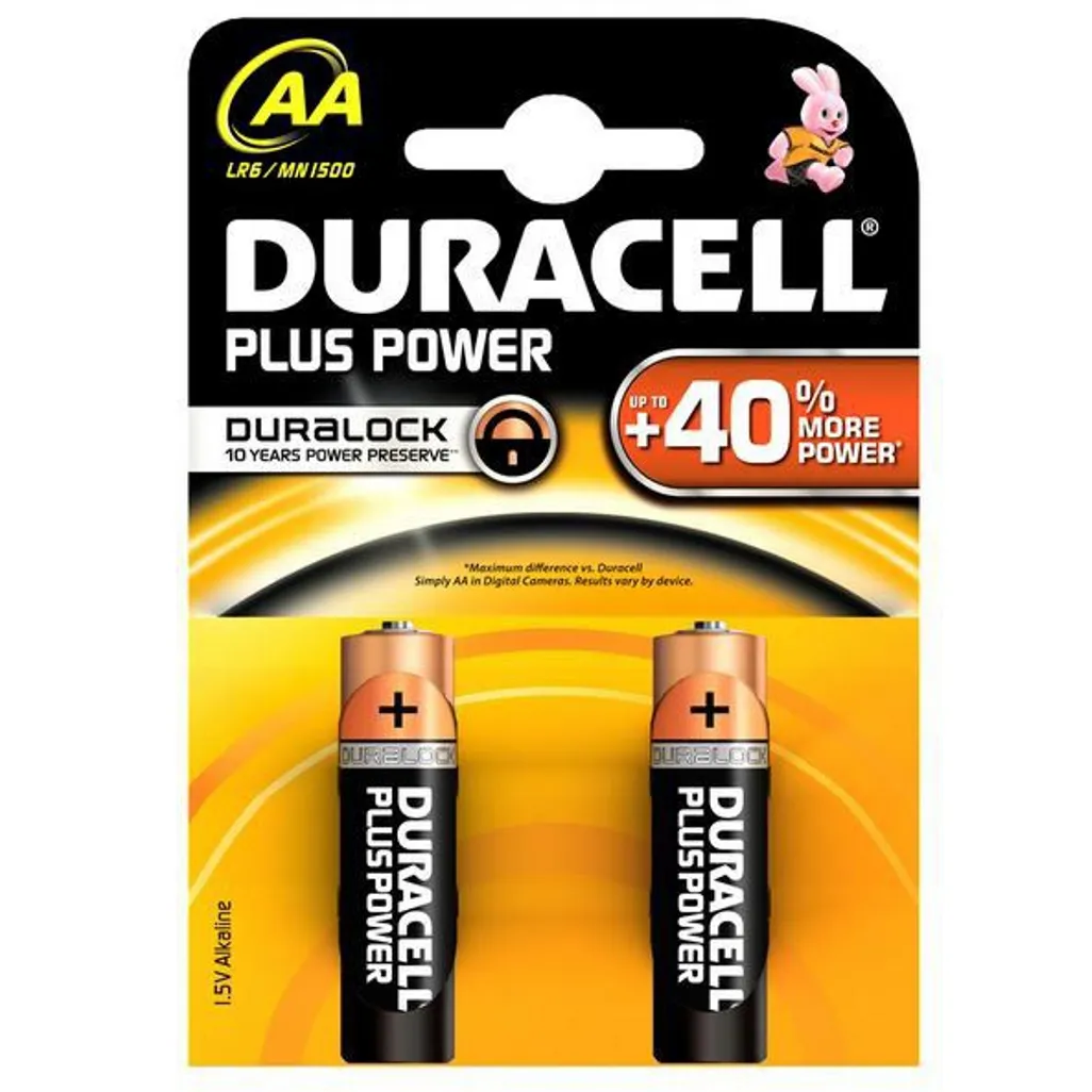 sieraden rijkdom Eervol Duracell Battery Alkaline AA Penlight MN1500B2 (Pack 2) | Bidvest Waltons