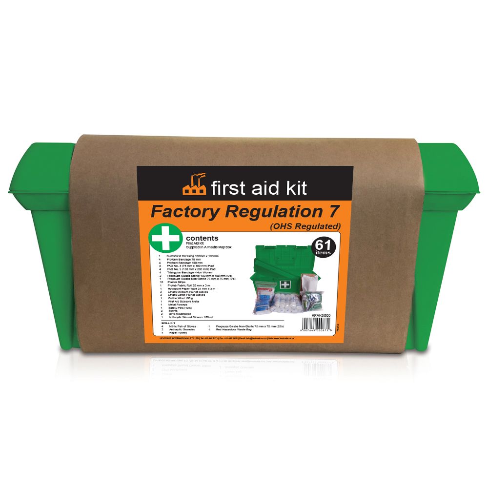 Levtrade First Aid KitFactory Regulation 7+Maji Box Plastic (Large