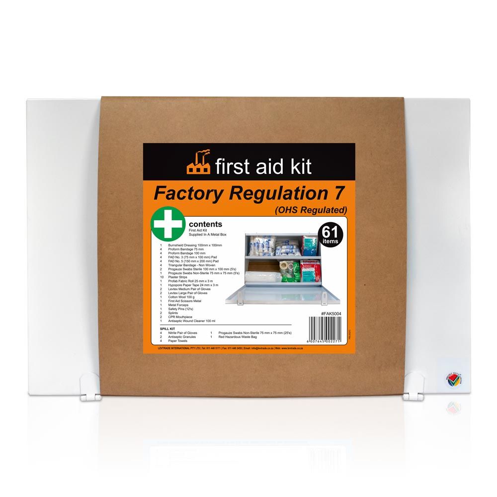 Levtrade First Aid KitFactory Regulation 7+Metal Box (Standard