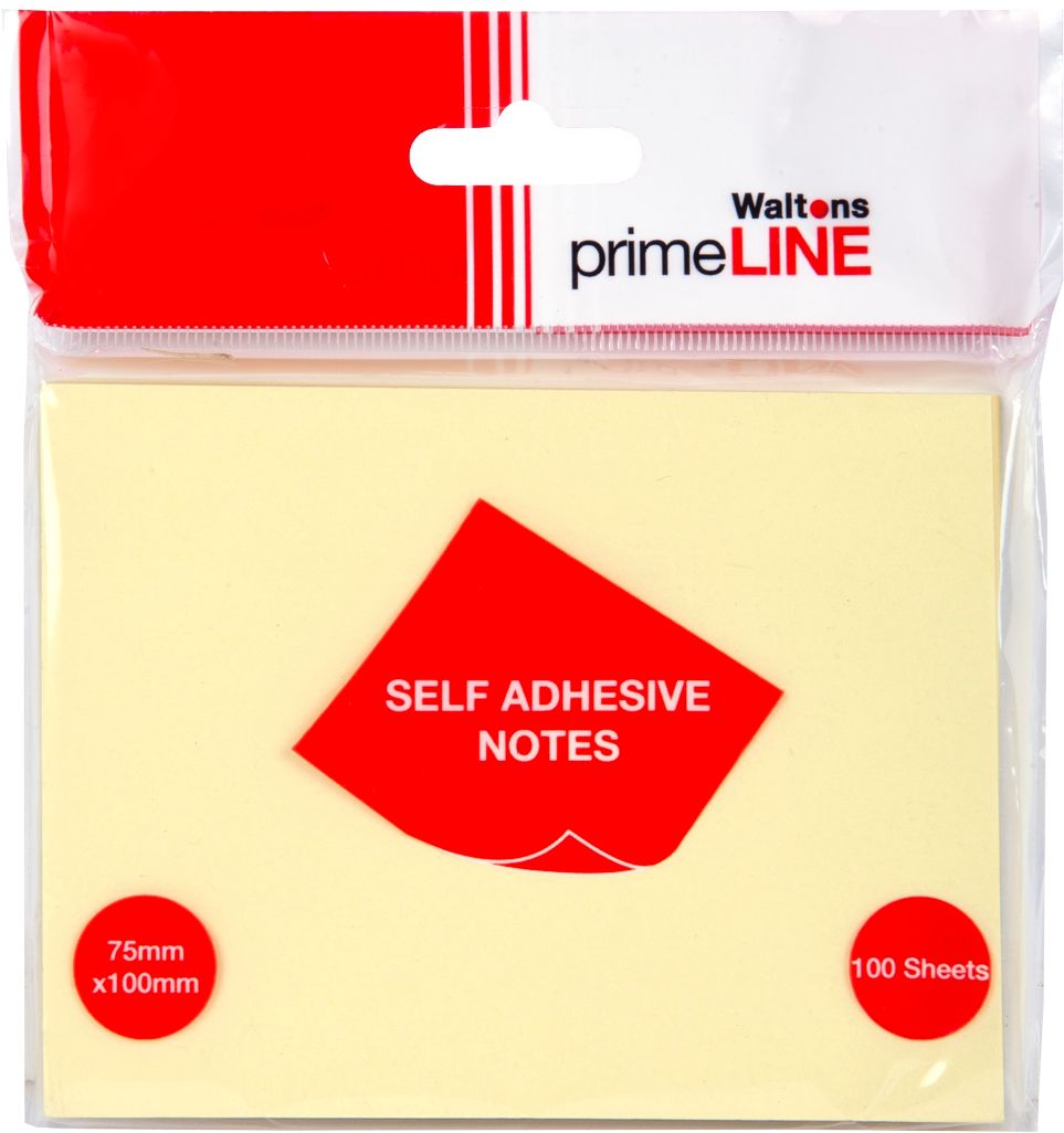 Waltons PrimeLine SelfAdhesive Notes 76mmx102mm Waltons