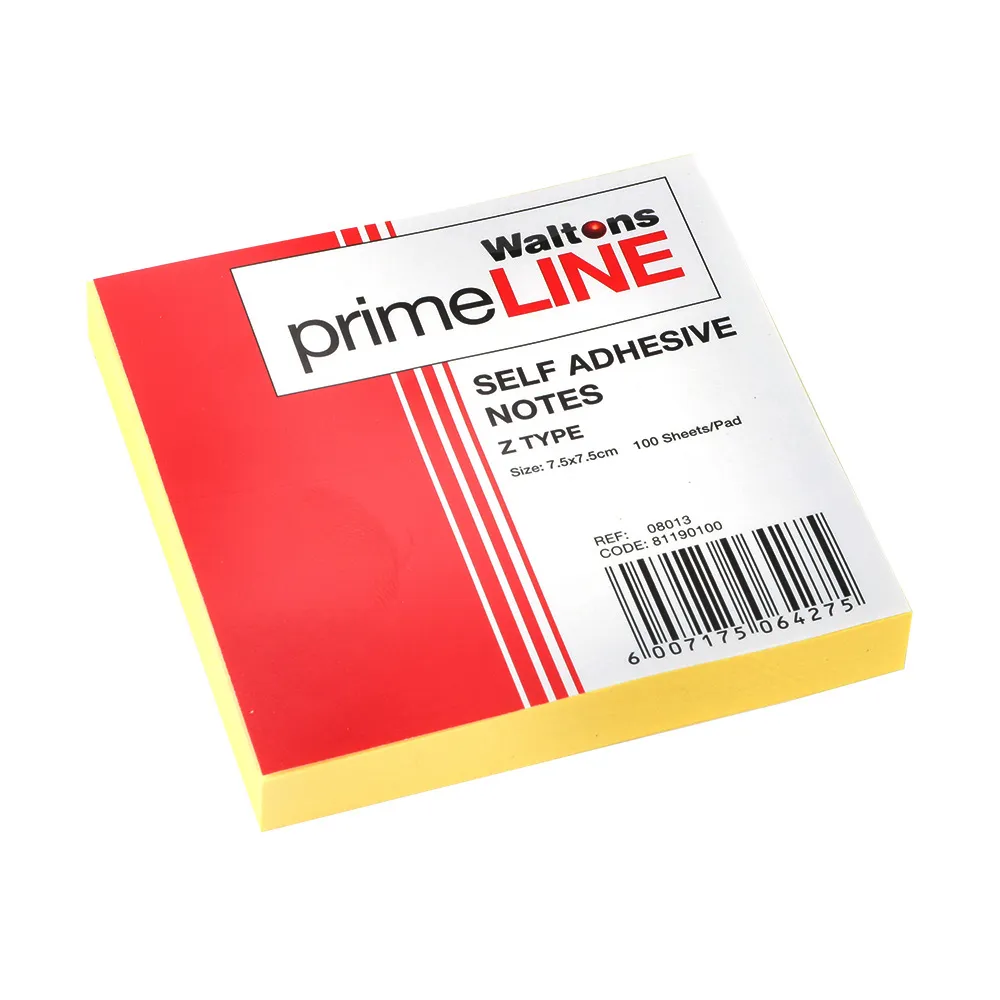 Waltons PrimeLine ZType Memo Pad 75mm x 75mm Bidvest Waltons