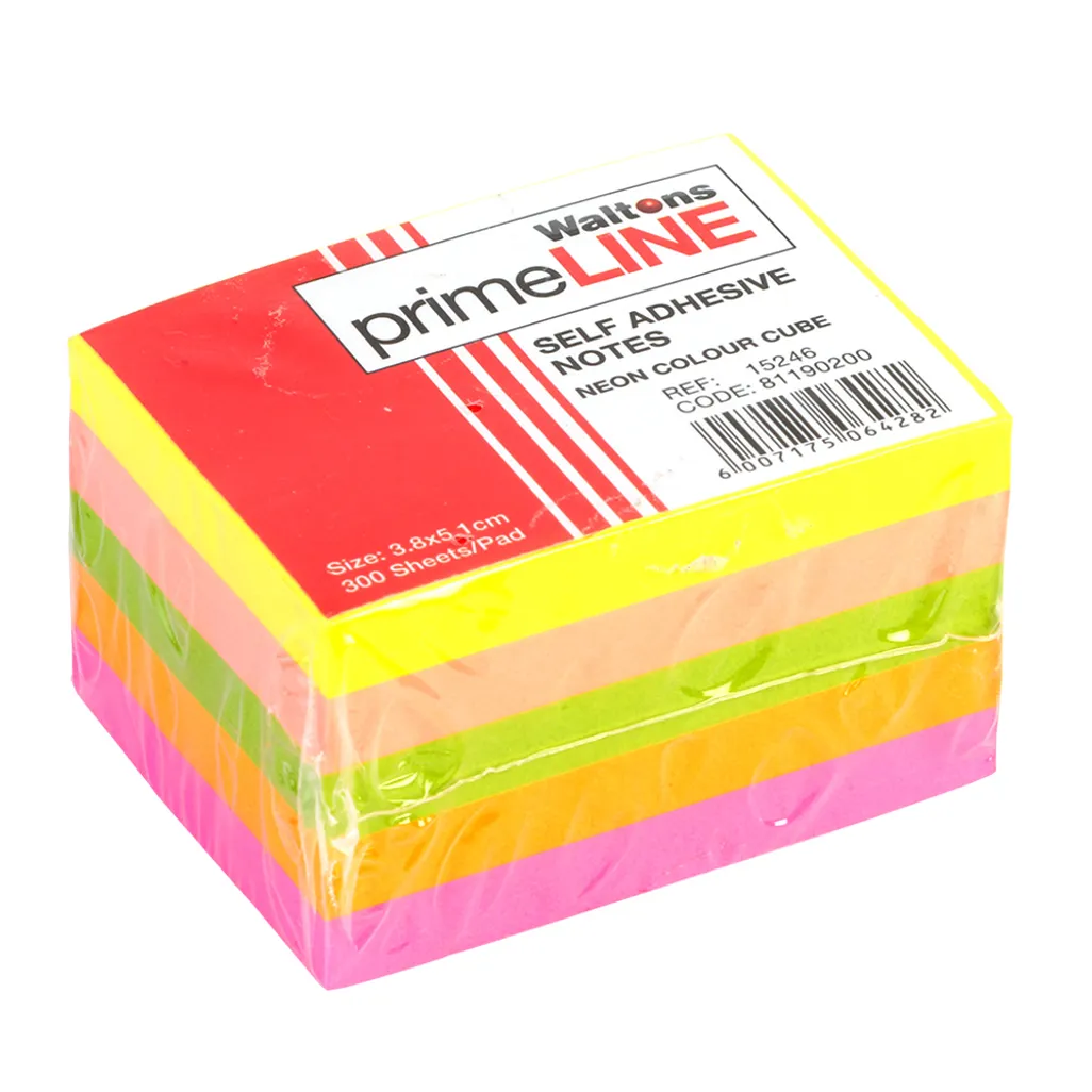 Waltons PrimeLine SelfAdhesive Neon Notes 38mmx51mm Bidvest Waltons