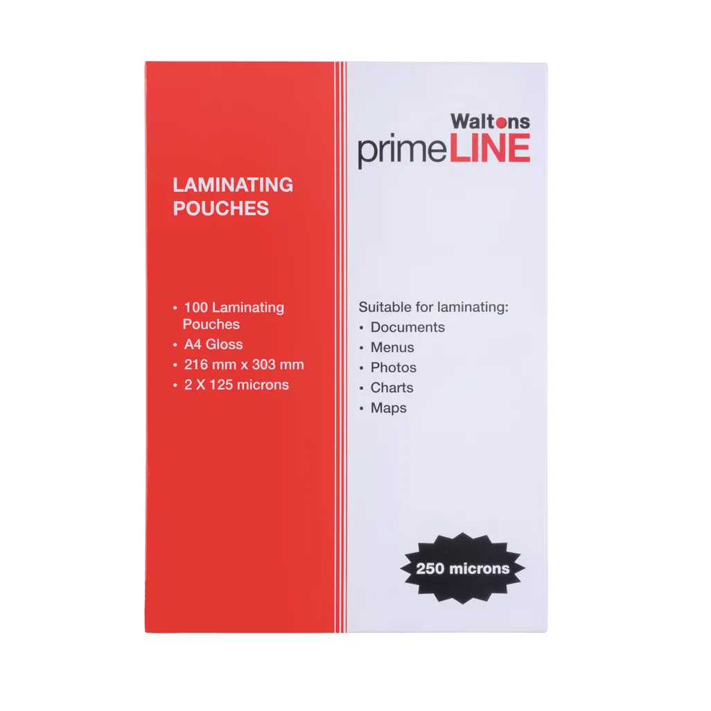 100 Pouch Pr Laminated A4 100 Microns Laminating Sheets for Hot Lamination